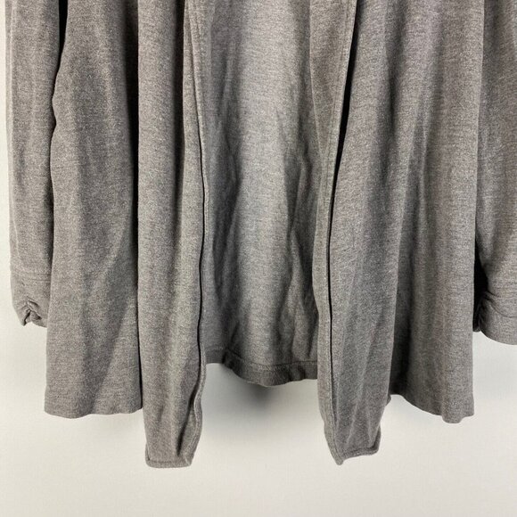 Theory Ashbey Blazer Cardigan Size Medium Gray Open Front 3/4 Sleeves - Picture 3 of 9